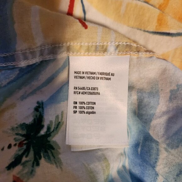 American‎ Eagle Outfitters Hawaiian Shirt Serously Soft Surfers Waves Medium - Picture 6 of 9